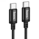 Кабель HOCO X91 Radiance 60W за допомогою кабельного кабелю для Type-C to Type-C(L=3M) Black (6931474788733) - зображення 1