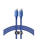 Кабель Baseus Crystal Shine Series Fast Charging Data Cable Type-C to Type-C 100W 1.2m Blue (CAJY000603) - изображение 1