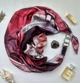 Дизайнерський платок My Scarf "Бордова троянда" прикрашений гранатом. - зображення 1