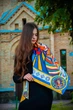 Дизайнерська яскрава хустка "Берігня" MyScarf 90 на 90 см - изображение 1