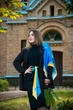 Дизайнерский яркий платок "У кожного своє серце і воно належить Україні" 70х70 см - изображение 9