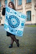Велика дизайнерська хустка My Scarf "Круговорот життя 90 на 90 см - изображение 4