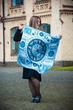 Велика дизайнерська хустка My Scarf "Круговорот життя 90 на 90 см - изображение 5