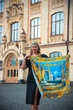 Дизайнерська яскрава хустка "Мій Крим" MyScarf 90 на 90 см - изображение 1