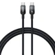 Кабель Baseus Discolor Series USB-C – USB-C, 1 м, чорний (P10374902111-00), швидка зарядка та передача даних - зображення 1