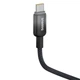 Кабель Baseus Discolor Series USB-C – USB-C, 1 м, чорний (P10374902111-00), швидка зарядка та передача даних - зображення 2
