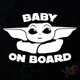 Наклейка "Baby on Board — Малюк Йода" 20х14 см Біла (003) - изображение 2