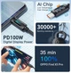 Кабель Essager USB - Type C з дисплеєм, 7A, 100W, 2m (200cm) Black - зображення 4