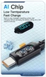 Кабель Essager USB - Type C з дисплеєм, 7A, 100W, 2m (200cm) Black - зображення 7