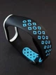 Ремешок Nike style с металлической застежкой для фитнес-браслета Xiaomi Mi Band 4 и 3 Черный с голубым (mrk9296) - изображение 2