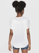 Підліткова футболка для дівчинки Nike G Nk Df One Std SS Top Hbr FZ5600-100 158-170 XL Біла (197596830088) - зображення 2