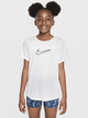 Підліткова футболка для дівчинки Nike G Nk Df One Std SS Top Hbr FZ5600-100 147-158 L Біла (197599950660) - зображення 1