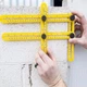 Багатокутова лінійка шаблометр, інструмент для шаблонів Multifunctional Folding Ruler - изображение 1
