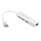 USB-хаб DX139 LAN+USB 3.0 на 3 порта White (R3829) - зображення 1