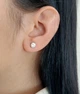 Серебряные серьги-пуссеты с муассанитом 2-1,6 ct 6 мм (Арт.219100/1) - изображение 4