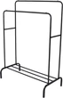 Двойная стойка для одежды Double floor Hanger для одежды и обуви с полкой Черная - изображение 1