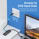 USB-хаб Vention USB-C to USB 3.0*3/RJ45/Micro-B HUB 0.15 Black ABS Type - зображення 4