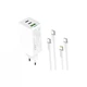 Зарядний пристрій ColorWay GaN Mini 65W PD Port PPS USB (USB-2C1A) cable Type-C&Lightning (CW-CHS058PDCL-WT) (254198) - зображення 3