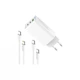 Зарядний пристрій ColorWay GaN Mini 65W PD Port PPS USB (USB-2C1A) cable Type-C&Lightning (CW-CHS058PDCL-WT) (254198) - зображення 5