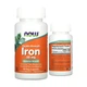 NOW Foods залізо підвійної концентрації 36 мг 90 вегетаріанських капсул iron бісгліцинату заліза для гемоглобіну харчова добавка - зображення 5