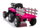Трактор на акумуляторі Lean Toys XMX611 з причепом Рожевий (5903802452020) - зображення 13