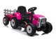 Трактор на акумуляторі Lean Toys XMX611 з причепом Рожевий (5903802452020) - зображення 16