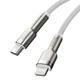 Кабель Baseus Cafule Series Metal Data Cable Type-C to iP PD 20W 2m White (CATLJK-B02) - изображение 2