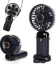 Вентилятор ручной с аккумулятором, дисплеем и ремешком Led Digital Display Fan N15 Black - изображение 1
