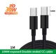 Кабель для защищенных смартфонов (PD 30W) Type-C - Type-C (конектор 10 mm.) 1 метр \ Черный - изображение 3