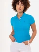 Поло женское U.S. Polo Assn Solid Pique Polo 2164412-ZH00A S Голубое (134991928313) - изображение 4