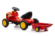 Traktor na pedały Lean Toys G206 Czerwony (5904665995334) - obraz 3