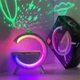 Ночник с беспроводной зарядкой и Bluetooth колонкой с USB, G2388A / Аккумуляторный светильник RGB с дискошаром - изображение 8
