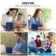 Вентилятор TOPK K50 USB, 8.5cm, 3 скорости, USB 5V 1m, 5W, 360град. dark-blue - изображение 5
