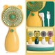 Портативний ручний вентилятор Handy Mini Fan JX-998 на акумуляторі з ручкою міні ветродуйка 2,5Вт Жовтий - зображення 7