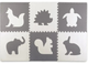 Mata piankowa dla dzieci RICOKIDS puzzle zwierzątka 6 szt białe i szare (5908220470755) - obraz 1