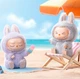 Мягкая игрушка - брелок Labubu Лабубу сидячий цвет сюрприз - изображение 3