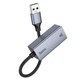 Сетевая карта Ethernet адаптер переходник Hoco UA37 RJ45 to USB 1000Mbps 120мм серый - изображение 2