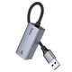 Сетевая карта Ethernet адаптер переходник Hoco UA37 RJ45 to USB 1000Mbps 120мм серый - изображение 4