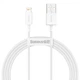 Зарядний кабель Baseus Superior Series Lightning 2.4A 1.5m White (CALYS-B02) - изображение 1