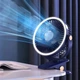 Настольный вентилятор VHG F03 с LED-подсветкой, аккумулятор 10000 мАч, 5 скоростей, вращение на 720°, USB - изображение 1
