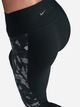 Спортивні легінси для фітнесу високі жіночі Nike W Nk One Df Hr 7/8 Tight Aop HJ1103-010 M Чорні (197602786613) - зображення 3