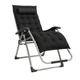 Розкладне посилене м'яке крісло-шезлонг 174x65x114 см до 150 кг LEOBRO Zero Gravity Premium Plus з підголовником та матрацом для відпочинку на природі в кемпінгу чи дачі Чорний - зображення 1