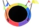 Дитяча садова підвісна гойдалка-гніздо FUNFIT Colorful 100 см до 150 кг для балкону тераси дачі та двору з міцною сталевою рамою та регульованими канатами Різнокольорова - зображення 4