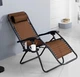 Раскладное многофункциональное кресло-шезлонг 177×64×110 см до 120 кг LEOBRO Zero Gravity Brown с подголовником и подстаканником для отдыха на природе пляже в кемпинге или даче Коричневый - изображение 1