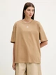 Футболка хлопковая оверсайз длинная женская Adidas Originals Essentials Boyfriend JW5081 2XL Бежевая (4068807545847) - изображение 6