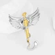 Значок (пин) BROCHE брошь бижутерия Медицина Кадуцей серебристый BRGV114522 - изображение 5