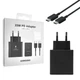 Зарядний пристрій Samsung GaN 35W USB+Type-C швидка зарядка Super Fast Charge + кабель Type-C-Type-C Black - зображення 1