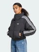 Пуховик зимний короткий женский Adidas Originals Adicolor JX2970 XXS Черный/Белый (4068808511704) - изображение 1