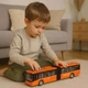 Игрушечный автобус гармошка City Service оранжевый WY913AB/2 — 44 см, с открывающимися дверцами, светом и звук - изображение 2