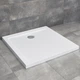 Піддон для душової кабіни RADAWAY Doros 90x90x4.5см квадратний акрил без сифону білий SDRC9090-01 - зображення 2